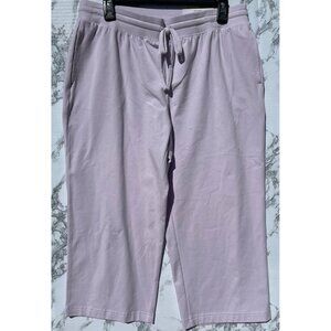 Style & Co. M Lavender Fog Womens Capri Pants Mid Rise Cotton/Spandex Blend